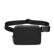 Belt Bag Waist Pack Crossbody Bags Bum Bag for Running Hiking Travel Workout Adjustable Strap for Women,Black