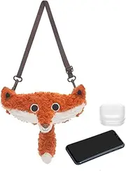 [Generic] Women Plush Messenger Bag | Creative Girls Messenger Pouch Plush Animal Fox Design - Fashionable Cute Stuffed Fox Purse Bag for Girlfriend, Wife, Friend, Sister