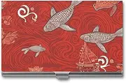 [RKJVB] Business Card Holder Red Sea Animal Slim Business Card Case Professional Name Card Holders Purse Name Card Organizer Minimalist Pocket Card Cases for Men Women, Red Sea Animal, 3.7 x 2.2 x 0.3 Inches