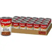 pack of 12 Campbell's Canned Pork and Beans with Tomato, Sweet & Savory 11 Fl Oz