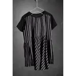 SACAI BACK STRIPED PLEATED SWITCHING T-SHIRT MADE IN JAPAN