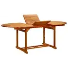 Garden Table 200x100x75cm Solid Wood Acacia Timber Bistro Outdoor Patio Lounge