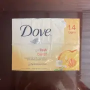 Dove Go Fresh Nectarine & White Ginger Hydrating Lotion Soap 11.5 OZ, 14 Bars