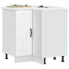 Kitchen Corner Base Cabinet Lucca White Engineered Wood