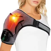Electric Heated Shoulder Brace Massager Rotator Cuff Support Compression Wrap