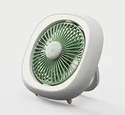 Portable Battery Powered Fan with Remote & Light, Camping Essentials Small Personal Oscillating Rechargeable Travel Fan for Outdoor,Tent,Picnic,Beach, Office