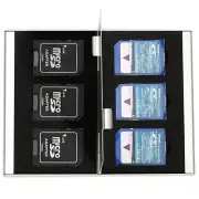 Waterproof Card Holder Memory Card Storage Case w/ 6 Slots For Micro SD TF Cards