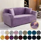 Velvet Plush Sofa Cover Warm Elastic Universal Cover Slipcovers 1 2 3 4 Seater