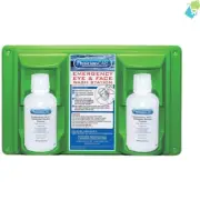 All-in-One Eyewash Station with 2 Sterile Bottles for Eye Safety Preparedness