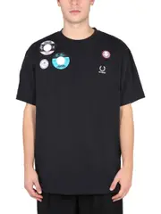 [Fred Perry x Raf Simons] Fred Perry x Raf Simons-Oversized T-Shirt With Patch-Uomo XS