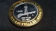 Silver coin Stratosphere Casino Vegas $10 Chip/Token 1/2 Oz Pure Silver .999