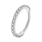 1Pcs Crystal Septum Hoop Clickers Nose Ring Cartilage Piercing Helix Hoop Earrin