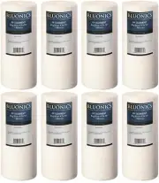 Bluonics 8 Sediment Whole House Water Filters (1 Micron) 4.5" x 10" Cartridges