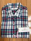 NWT Women's Vineyard Vines Festive Plaid Button Front Shirt Top Blouse Size 8