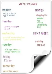 Dry Erase Weekly Calendar Set/Large Magnetic White Board & Grocery List Organizer for Kitchen Refrigerator/Best for Smart Planners (A3)