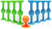 AIMALL 9X Pop Sucker Darts Throwing Family Interactive Toy Trickshot Stick Table Game, 3 Inch Darts in Blue, Green, Orange