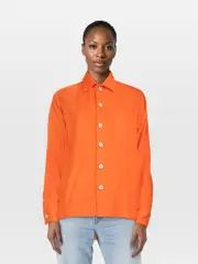 Orange Corduroy Graphic Shirt