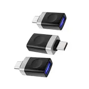 For Apple MacBook Thunderbolt Female Adapter OTG - 3pcs Black