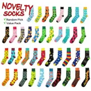 8-20PC Novelty Fun Socks Unisex Cotton Happy Sox Crazy Crew Socks Men Women 5-13
