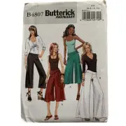 Butterick B4807 Fast Easy Misses/Misses Petite Pants Sash Pattern Sz 6 8 10 12