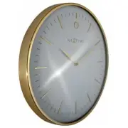 NEW NeXtime Glamour Wall Clock, Gold and White, 40cm