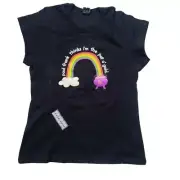 Vintage Paul Frank Tshirt, Rainbow, Pot of Gold, Black, Large