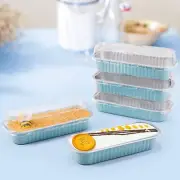 200ML Mini Loaf Baking Pans Disposable Aluminum Foil Small Bread Tins with Lids