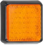 LED Autolamps 100 Series 12-24V Indicator 49 LED's Lamp with Bracket and 30 cm Wire, 120 mm x 120 mm Size