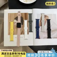 在飛比找ETMall東森購物網優惠-適用于applewatch編織紋柔軟運動休閑蘋果硅膠表帶iw