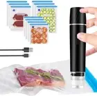 Handheld Vacuum Food Sealer Mini, Portable Rechargeable Machine with 10 Bags
