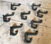 8 Cast Iron Acorn Coat Hooks, Rustic Hardware, Hallway Closet Bathroom Decor