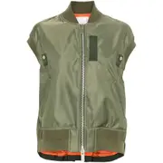 [Sacai] Sacai Box-pleat Detail Vest I NUMERIC GREEN