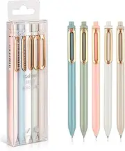 deli NUSIGN retractable black gel pens set of 5, 0.5 mm