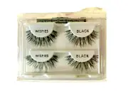 Ardell Twin Pack Faux Eyelashes Wispies Black 2 Pair Damaged Box Perfect Lashes