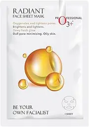O3+ Facialist Radiant Face Sheet Mask for Oxygenates and tightens pores to reduce uneven skin tone (30g)