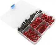 Motorcycle Accessories Full Fairing Bolt Kits Bodywork Screws for Y&amaha YZFR1 R1M R15 R25 R3 R6 R125 R15 R25(Red)