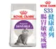 ★皇家健康呵護系列 FHN 皇家腸胃敏感成貓(挑嘴貓) S33 (4kg) -狗族文化村