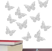 Wall Fall Decorations, 3D Butterfly Stickers - 3D Butterfly and Stick Stickers, Home for Girls, Exquisite Multifunctional Wall Decoration