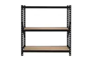 Stratco Heavy Duty 3 Shelf Black Unit