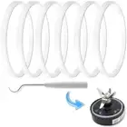 6 Pack Rubber Gaskets Replacement Seal 3.2 Inch for Nutri Ninja Blender Replacem