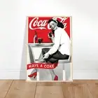 Vintage Coca-Cola Have A Coke Retro Diner Framed Poster