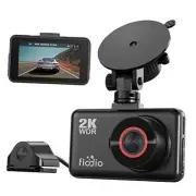 2K Front and 1080P Rear Dash Cam, Dual Dashboard Camera for Cars, 3" Display,