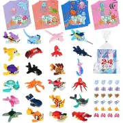 24 Packs Valentines Day Gifts for Kids, Animal Building Blocks with Valentine...