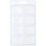 Clear Plastic Clamshell Container w/ 8 Compartments, 0.75" x 1.125" x 1"