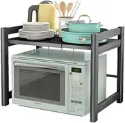 Microwave Stand Microwave Shelf Microwave Rack Retractable Microwave Oven Rack Kitchen Carbon Steel Microwave Stand for Cabinet Counter Expandable Microwave Shelf Microwave Oven Rack Oven Shelf (Colo