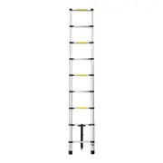 2.6M Telescopic Ladder Aluminium Extendable Steps Adjustable Height