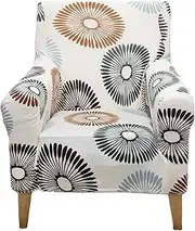 1 Piece Chair Covers Chair Slipcovers for Living Room Banquet Armchair Slipcover Soft Single Sofa Covers Chair Couch Cover with Arms Washable Furniture Protector