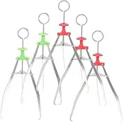 STOBAZA Portable Dish Lifter 5pcs Anti-scalding Tong Hot Dishes Gripper Bowl Clip Plate Lifter Stainless Steel for Kitchen Random Color