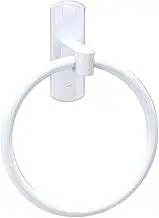 NZBZHHZGPL White Towel Ring Space Aluminum Wall Installation Bath Towel Round Hanger Rack Bathroom Accessories Towel Ring