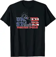 [X.Style] Lady USA Team Sport United States American Womens Water Polo ds842 T-Shirt Black